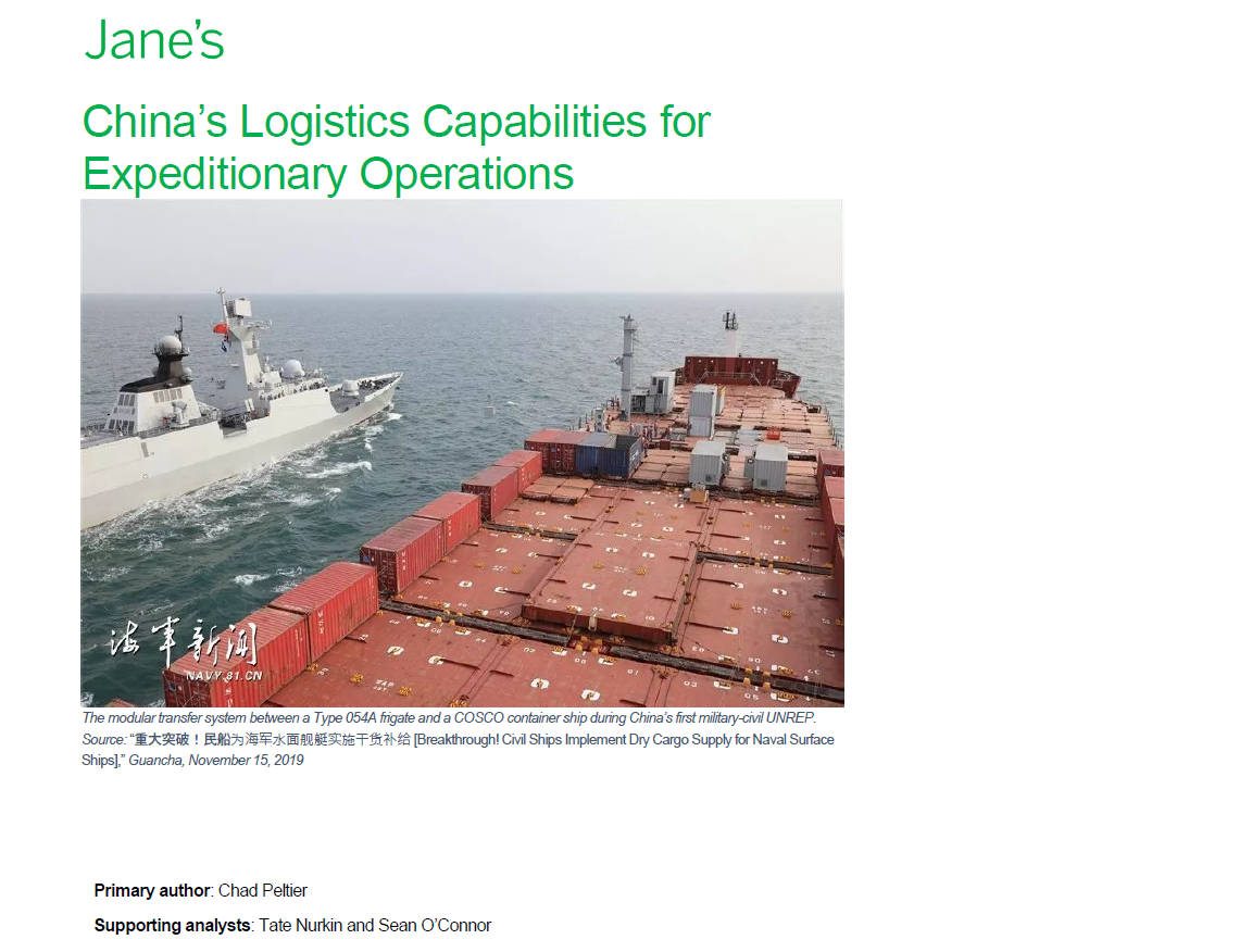 China's Logistics Capabilities for Expeditionary Operations