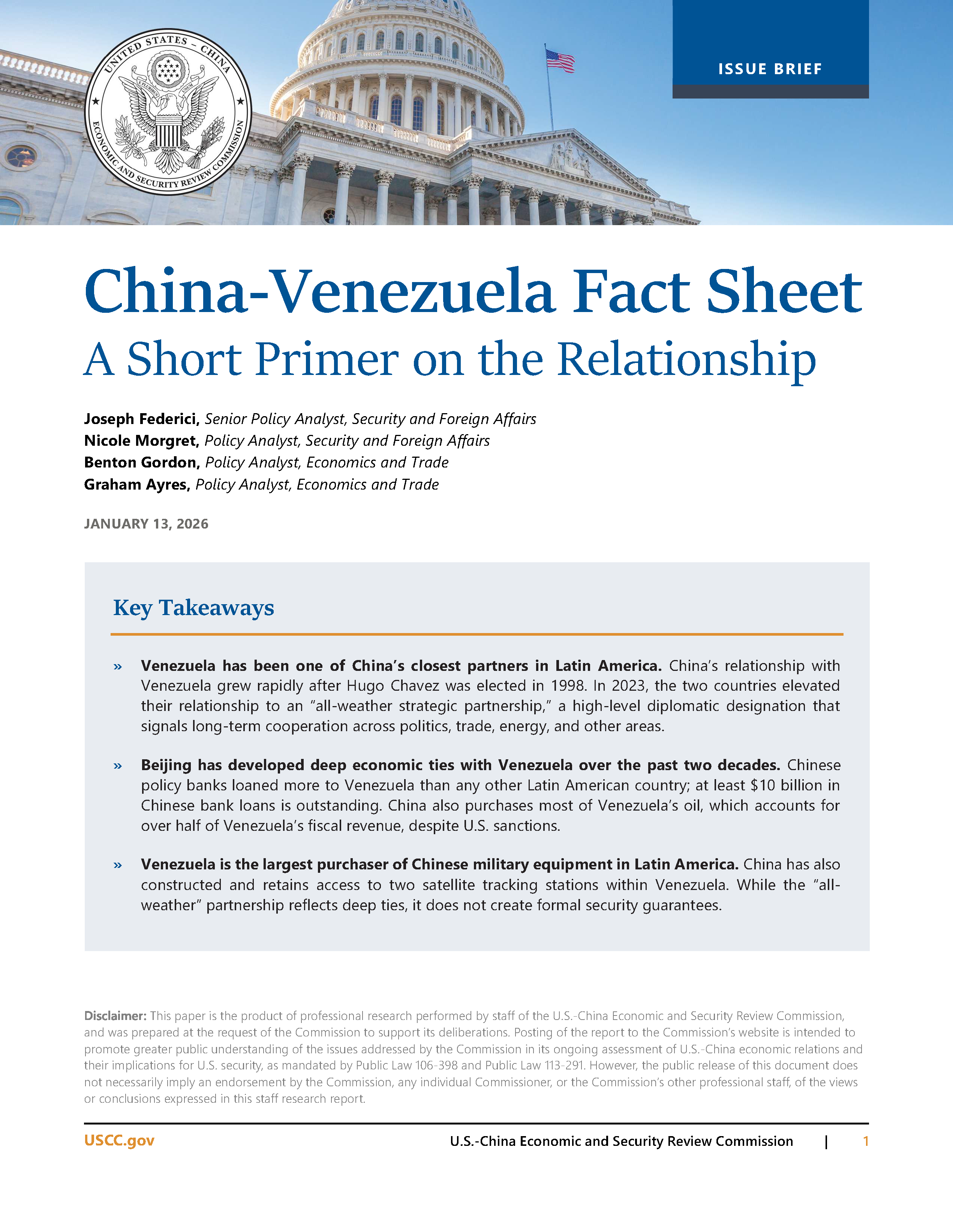 China-Venezuela Fact Sheet: A Short Primer on the Relationship